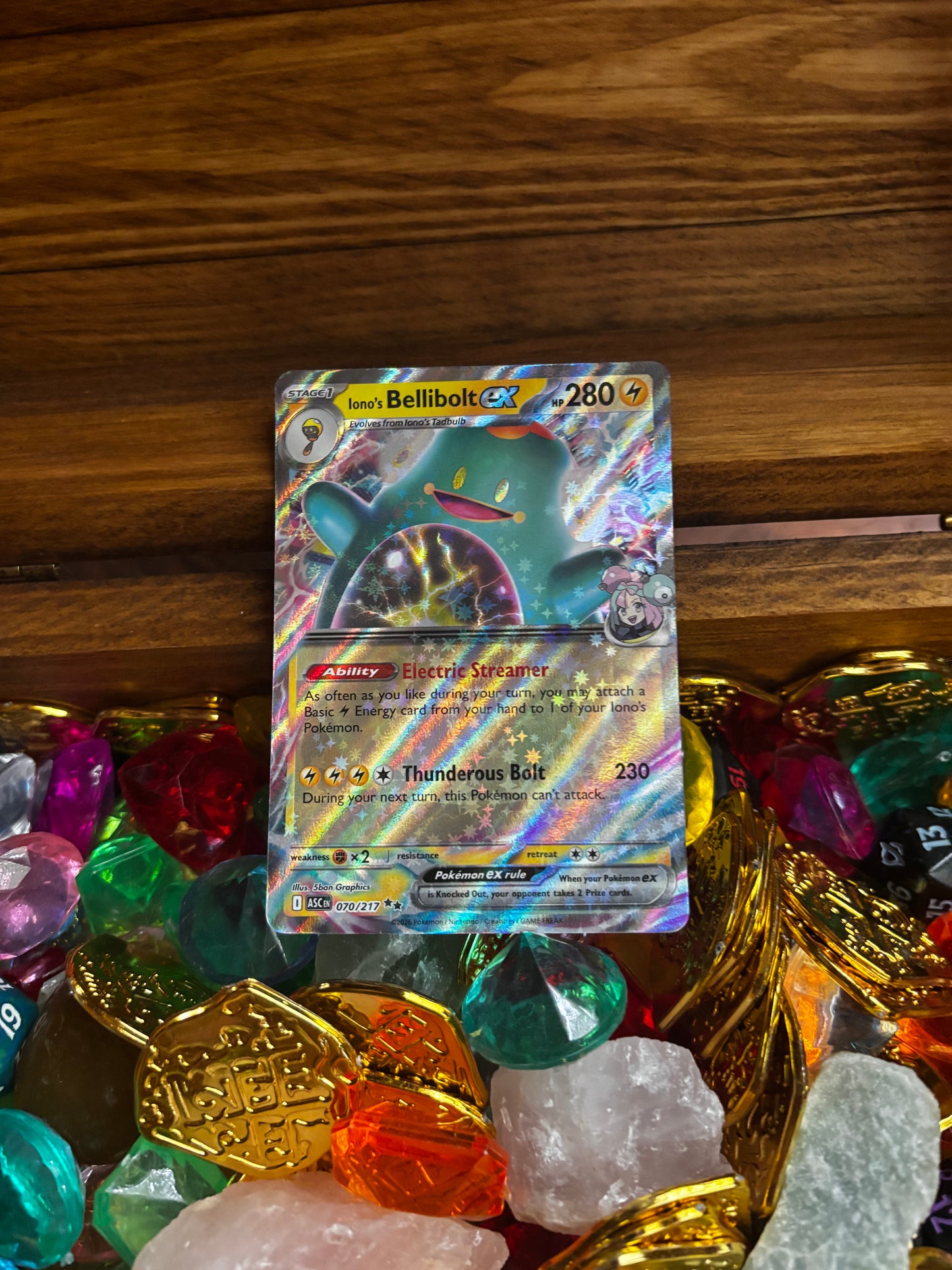 Pokémon TCG: Iono’s Bellibolt EX, (70/217). Ascended Heroes